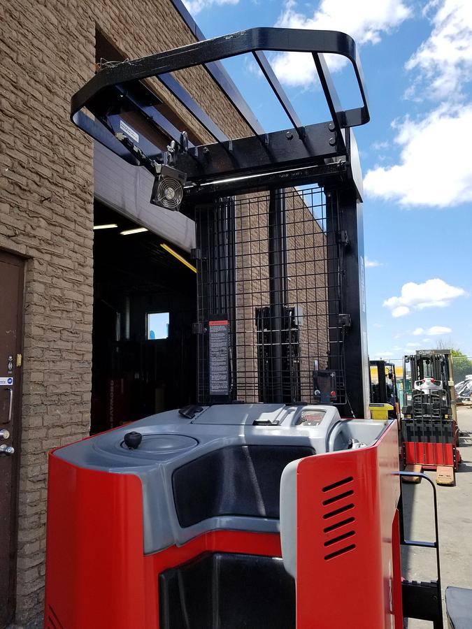 Rear view showing counterweight with operator compartment