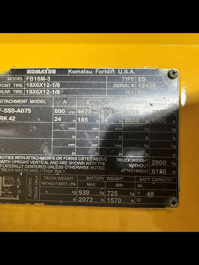 Data tag view showing serial number, model ID, and CSA compliance stamp