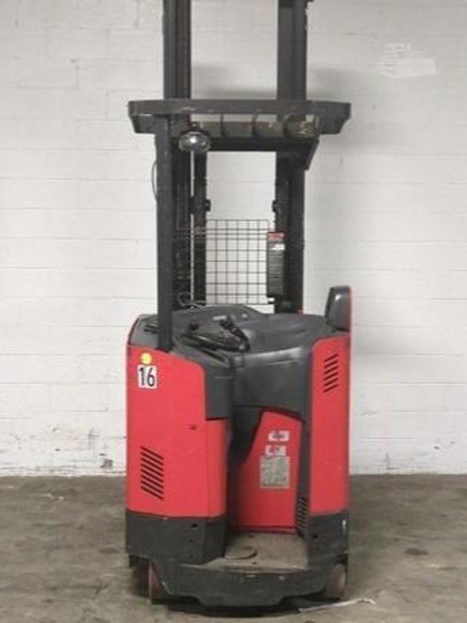 Operator compartment view showing stand-up controls and side-stance layout