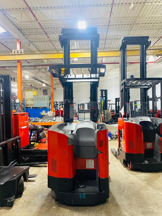 Rear view showing counterweight and forward facing controls