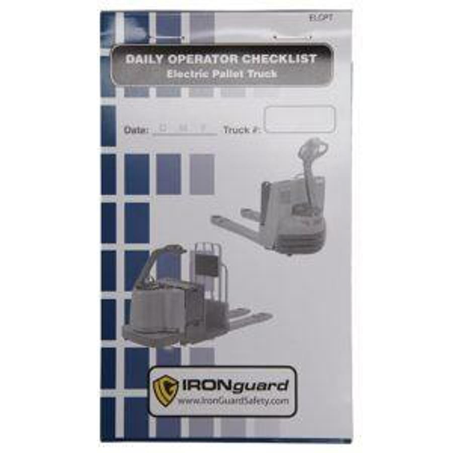 Checklist Caddy | Electric Pallet Truck | CSA/MOL Compliant | 75-Sheet Log Pad | Brampton ON | Premier Lift Equipment