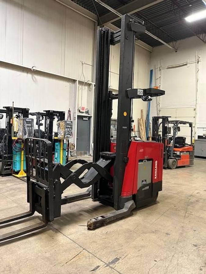 Sold-Raymond-750-DR32TT-CSA-Electric-Deep-Reach-Truck-3,200lb-321”-Lift-BramptonON