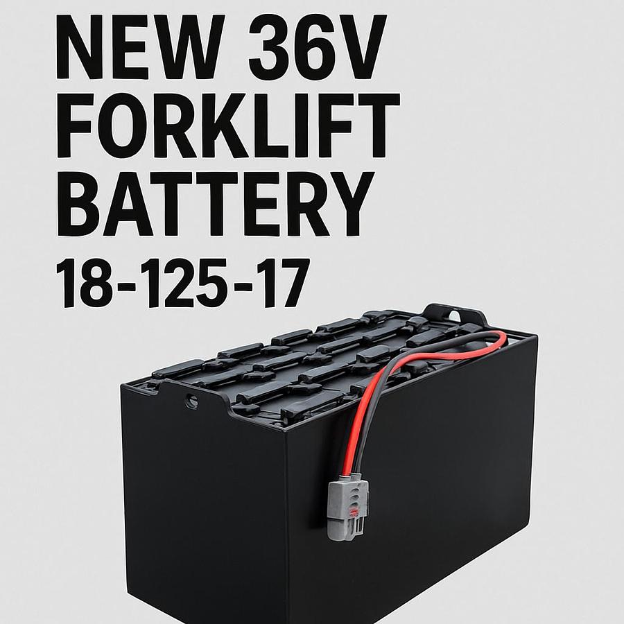 alt="Placeholder image for new 36V forklift battery model 18-125-17"