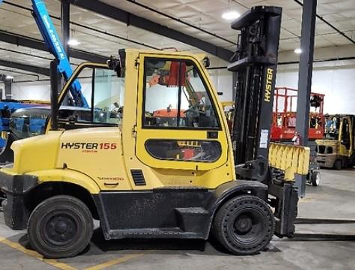 2017 Hyster H155FT Diesel Forklift | CSA Certified | Two-Stage Mast | Rough Terrain Pneumatic Tires | Brampton ON | Export Ready