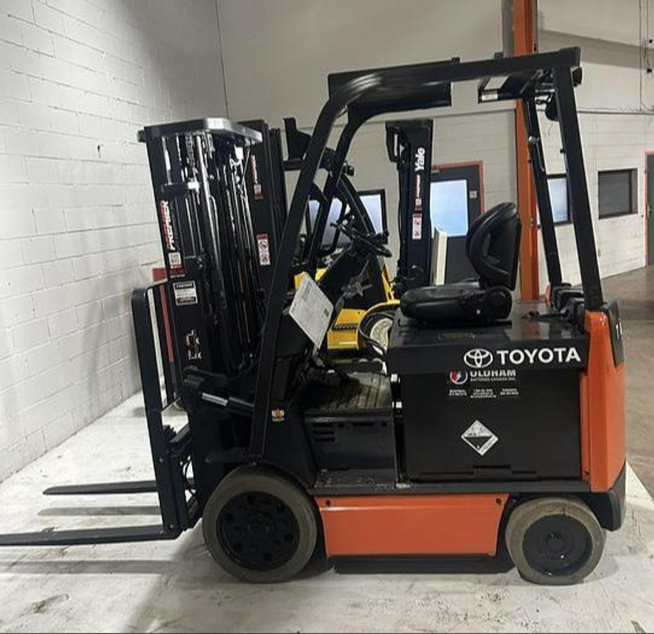 SOLD – Toyota Electric Forklift, 5,000 lb Capacity, Delivered to Vulcan Automotive (Stock #14234)