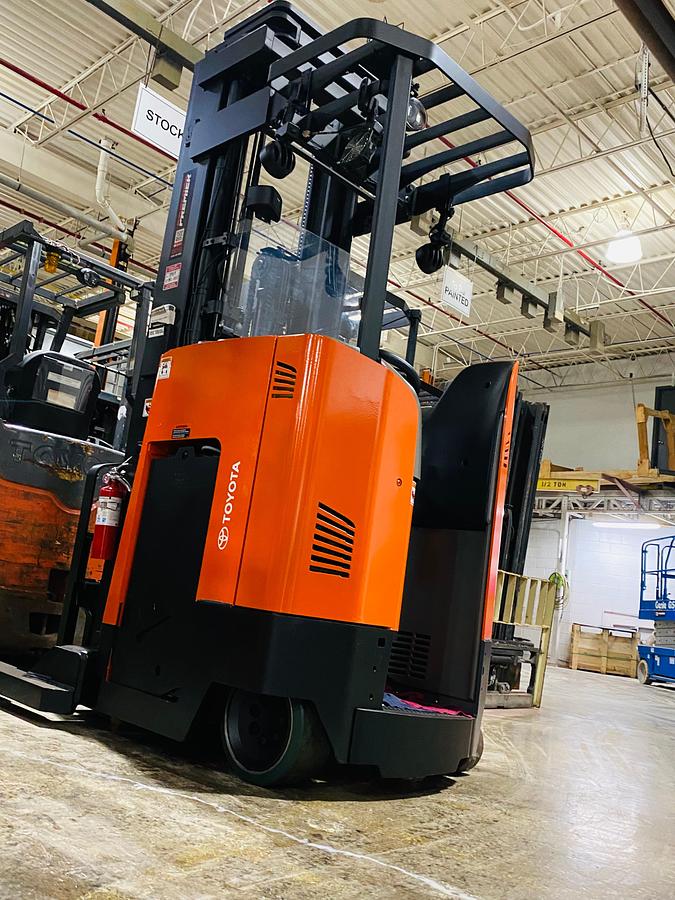 Close View Rear view showing counterweight and mounted safety lighting