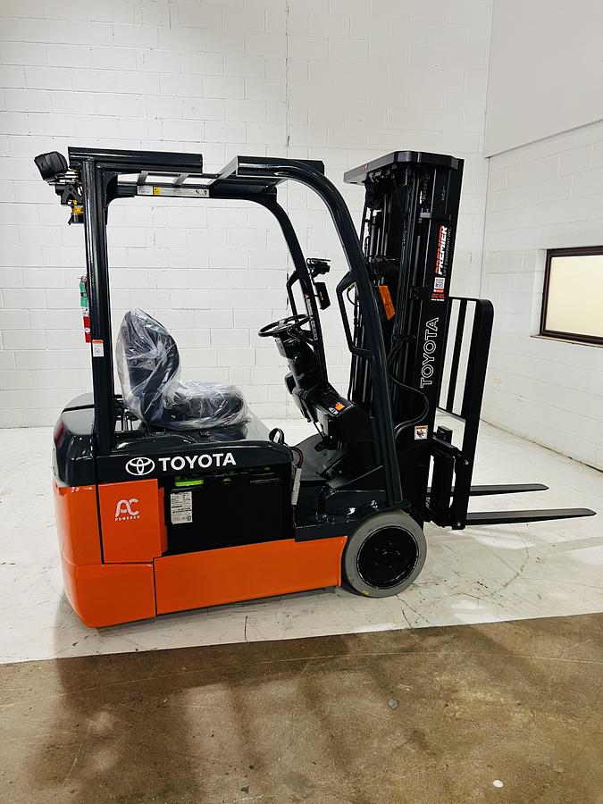 Refurbished 2021 Toyota 8FBE18U | CSA Certified | 3‑Wheel Electric | 4‑Way Hydraulics | 36V | Reconditioned