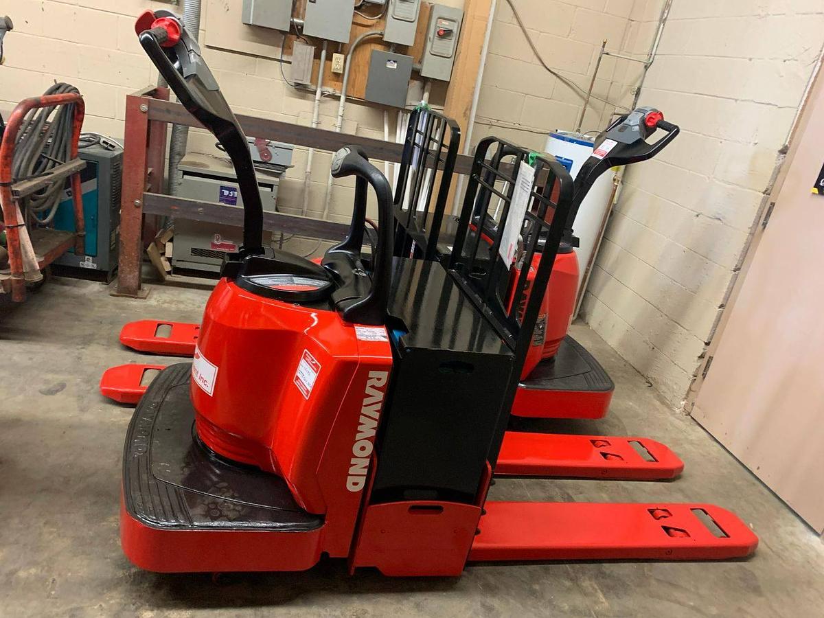 2012 Raymond 8410 CSA electric rider pallet jack Brampton 6000 lb 27x48 forks freezer compatible export certified battery charger optional