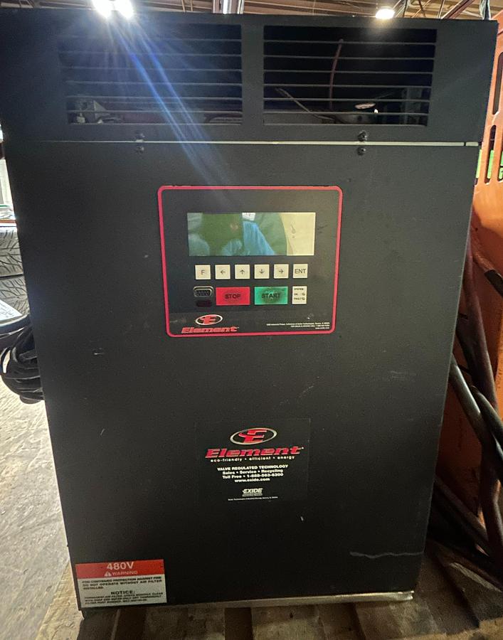 “Power Designers LMT‑10kW‑48‑250T forklift battery charger, 48V 250A high‑frequency unit with UL certification.”