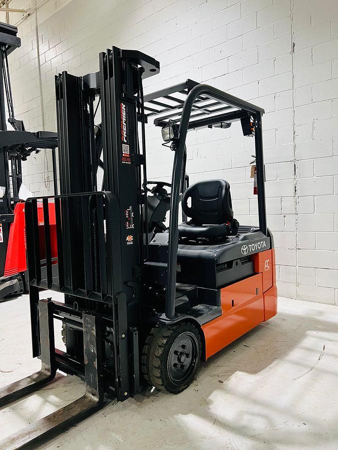 Refurbished 2019 Toyota 8FBE20U- 3- Wheel Electric Forklift for Sale In USA & Canada