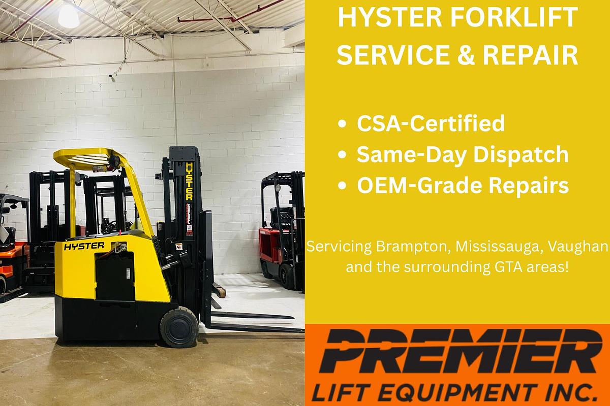 CSA Hyster Forklift Service 2.0 – IC, Electric, High-Capacity Repairs in Mississauga