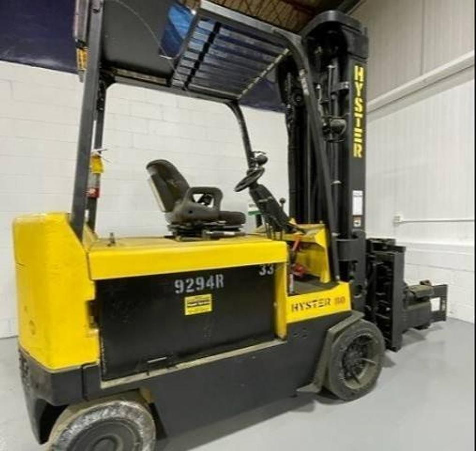 Sold-Hyster-E80Z-CSA-Electric-Turret-Forklift-8,000lb-218”-Lift-BramptonON