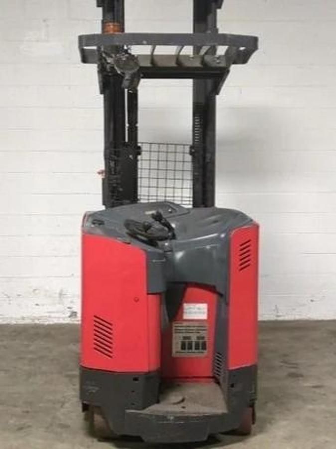 Rear view showing counterweight and safety lighting