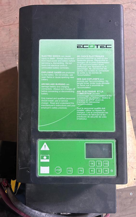 “ECOTEC ACCESS 20/80 forklift battery charger, 80V 200A high‑frequency unit with UL certification.”