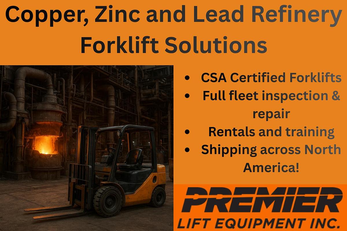 Used Copper, Zinc & Lead Refining Forklift Solutions | CSA‑Certified Heavy‑Duty, EE‑Rated & Clamp‑Ready Units | Brampton, Mississauga, Vaughan, Oakville, Concord, Toronto | CSA Export Markets  Manufacturer
