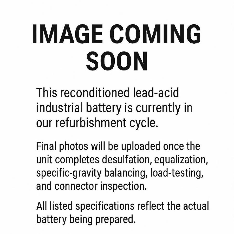 alt="Refurbished 24V Forklift Battery 12R‑100‑13 – Reconditioned Unit in Brampton ON"