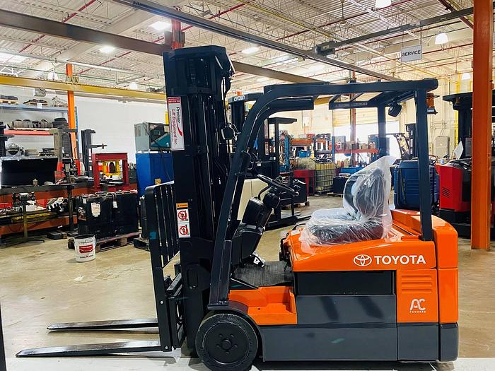 Refurbished SOLD – Refurbished 2013 Toyota 7FBEU20 | Electric 3-Wheel Forklift | CSA Certified | Brampton Deployment Completed