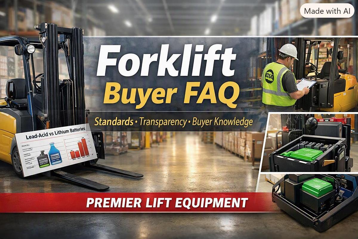 Premier Lift — Forklift Buyer FAQ Banner | Standards, Transparency & Buyer Knowledge