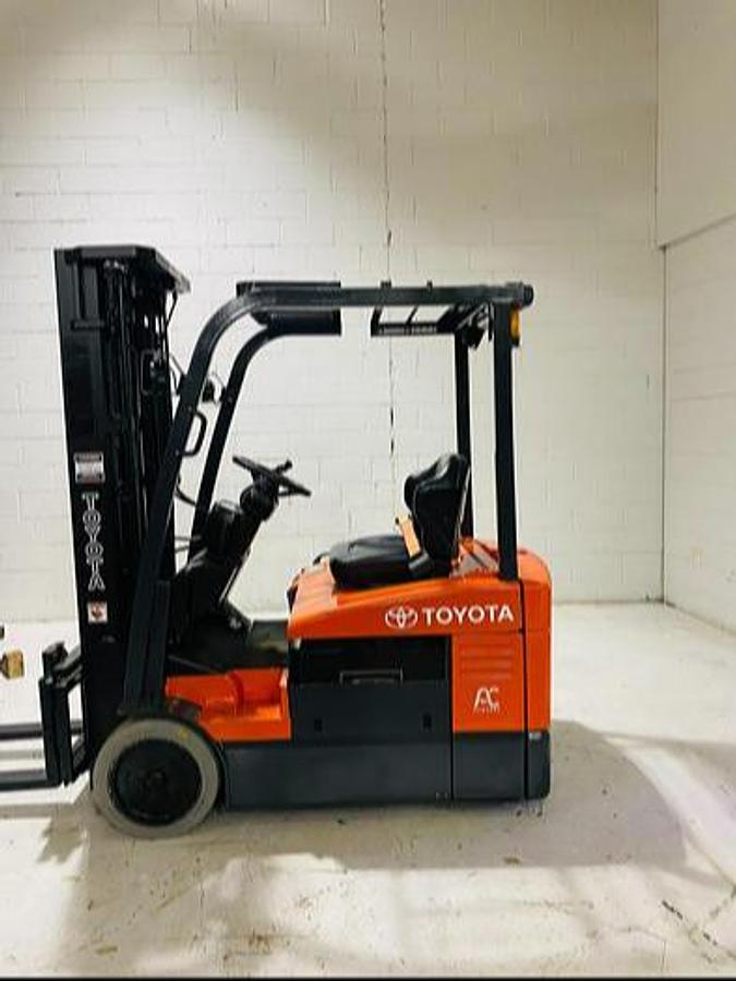 Sold-Toyota-7FBEU15-CSA-Electric-3Wheel-Forklift-3,000lb-189”-Lift-MississaugaON