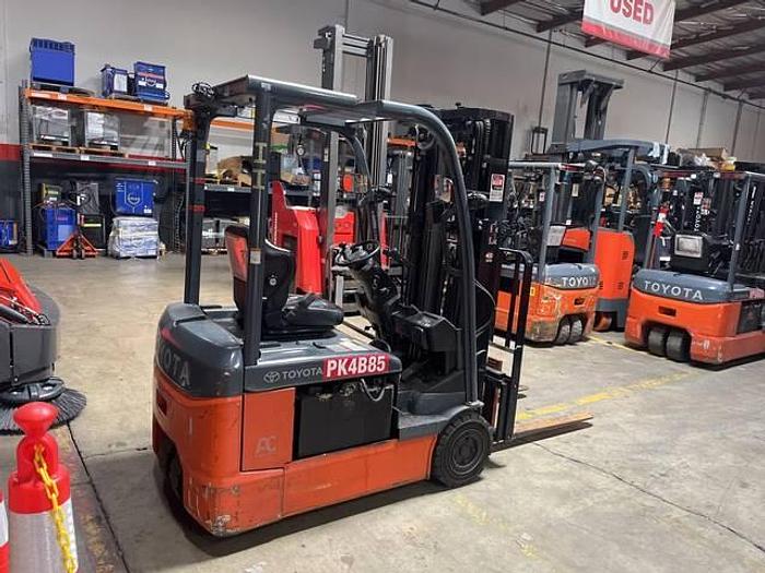 Used SOLD – 2018 Toyota 8FBE18U | Electric 3-Wheel Forklift | CSA Certified | Brampton Deployment Completed