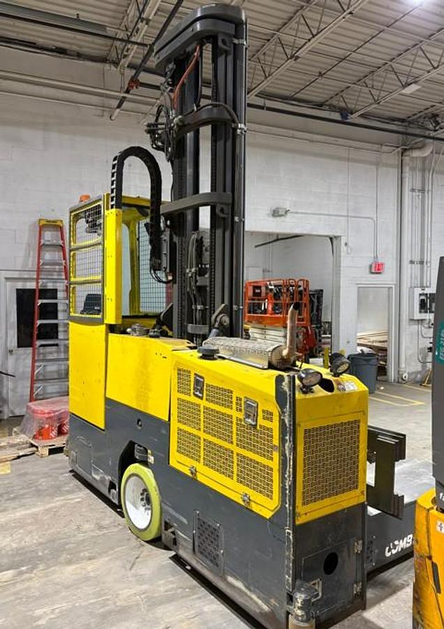 2021 Combilift C8000 rear‑angle view showing counterweight, LPG tank, and multi‑directional chassis