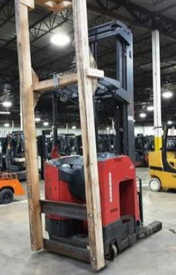 Opposite Cradled Rear view showing counterweight and mounted safety lighting