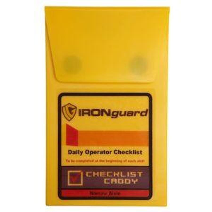 Checklist Caddy | Electric Narrow Aisle Forklift | CSA/MOL Compliant | 75-Sheet Log Pad | Brampton ON | Premier Lift Equipment