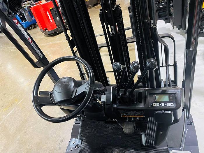 Refurbished SOLD – 2017 Toyota 8FBE20U | Electric Forklift | 218" Triple Mast | CSA Certified | Brampton Deployment Completed