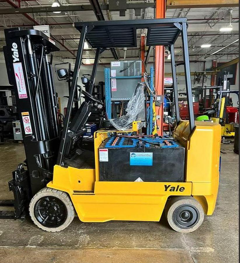 Older Yale ERC088 8000 lb electric forklift suitable for light-duty or seasonal budget-tier applications.