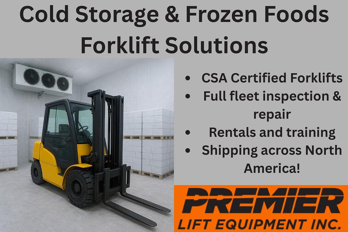 Used CSA Forklift Service | Cold Storage & Frozen Foods – Freezer‑Ready, Electric, CSA‑Certified | GTA & Export