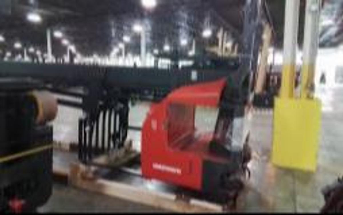 2019 Raymond 753-R45TT CSA reach truck Brampton 4500 lb 542” triple mast side shift single reach battery extra freezer-ready export vertical racking