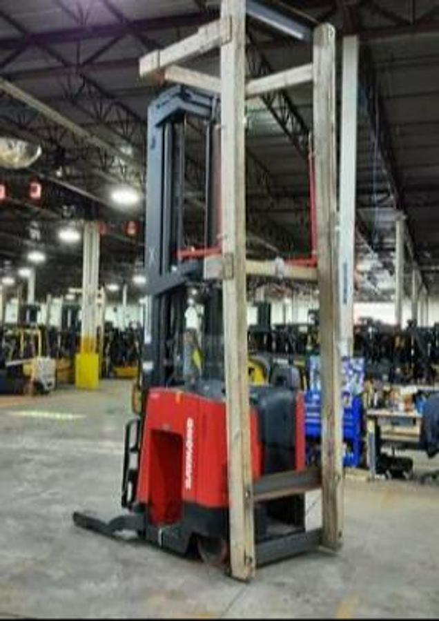 Cradled Rear view showing counterweight and mounted safety lighting