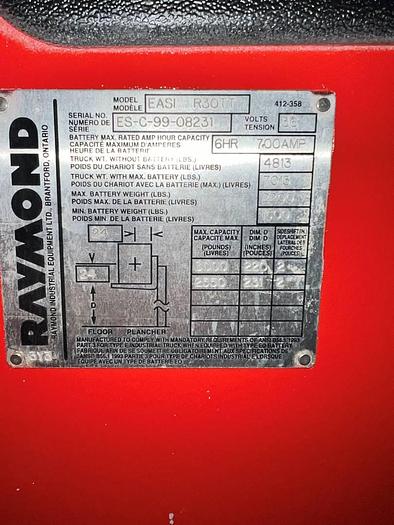 Refurbished SOLD – Refurbished 1999 Raymond EASIR30TT | Electric Reach Truck | CSA Certified | Mississauga Deployment Completed