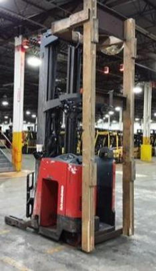 Opposite Cradled Rear view showing counterweight and mounted safety lighting