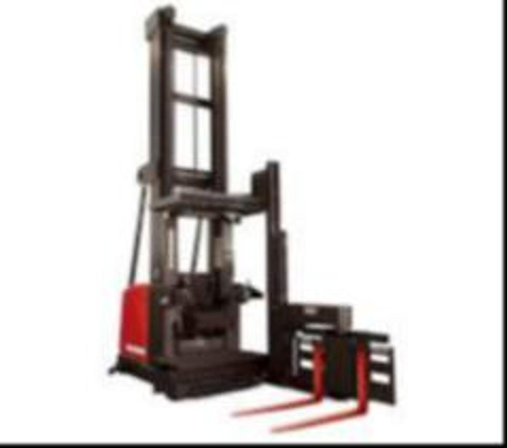 2017 Raymond 9700-CSR30T CSA turret forklift Brampton 3000 lb 514” mast wire guidance swing reach export-certified freezer-compatible