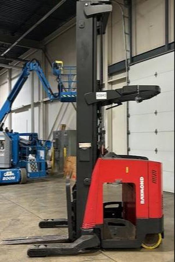 2016 Raymond 750-R45TT CSA reach truck Brampton 4500 lb 330” triple mast side shift single reach battery extra freezer-ready export vertical racking
