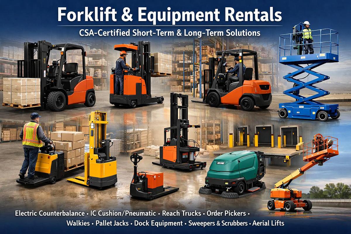 Forklift and equipment rentals GTA – CSA‑certified short‑term and long‑term material handling solutions