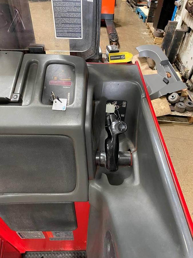 view of operators dash with joystick controls