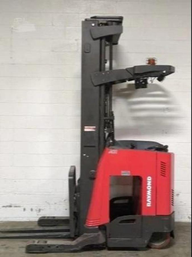 Raymond 750-R45TT CSA reach truck Brampton 4500 lb 268” triple mast side shift single reach battery extra indoor export