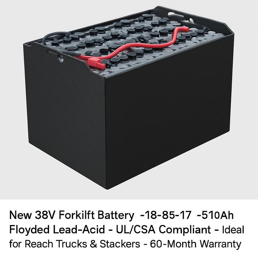 alt="Placeholder image for new 36V forklift battery model 18-85-17"