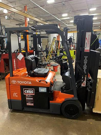 Used SOLD – 2013 Toyota 7FBEU18 | Electric 3-Wheel Forklift | CSA Certified | Brampton Deployment Completed