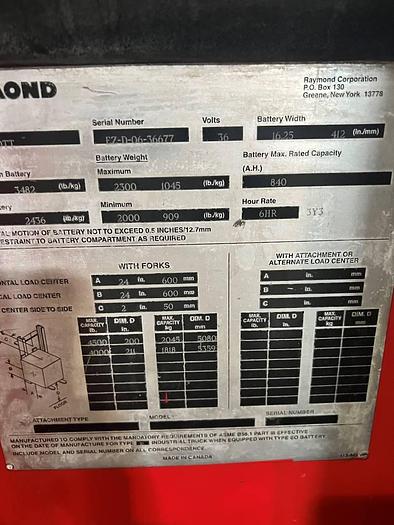 Refurbished SOLD – Refurbished 2006 Raymond EAISR40TT | Electric Reach Truck | CSA Certified | Mississauga Deployment Completed