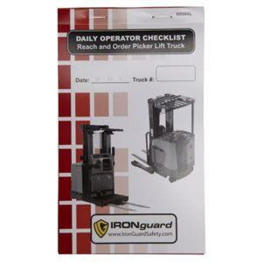 Checklist Caddy | Electric Narrow Aisle Forklift | CSA/MOL Compliant | 75-Sheet Log Pad | Brampton ON | Premier Lift Equipment