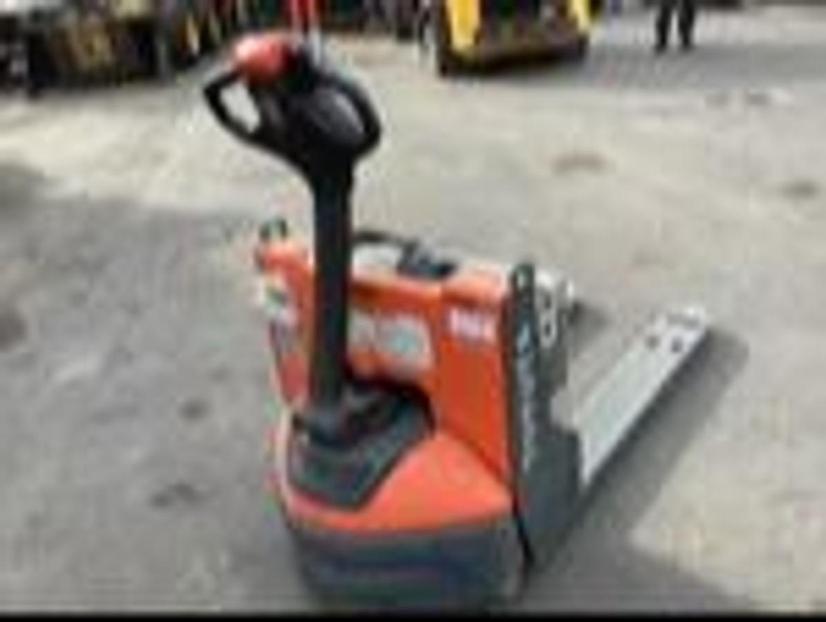 2021 Toyota 8HBW23 CSA electric walkie pallet jack Brampton 4500 lb 27x45 forks battery charger included export certified freezer compatible