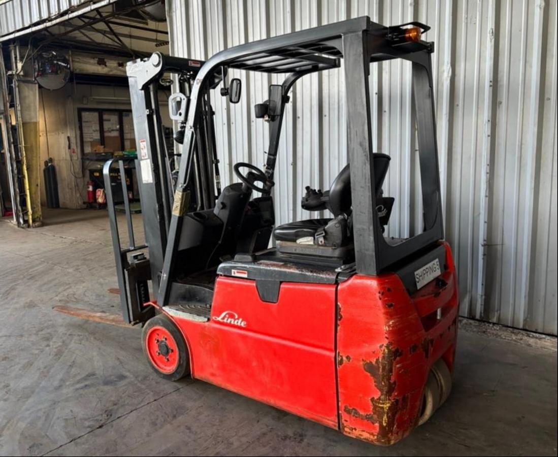 2019 Linde E20C CSA EE forklift Brampton 4000 lb 188” triple mast spark-protected UL/EE clamp-ready freezer-compatible export-certified