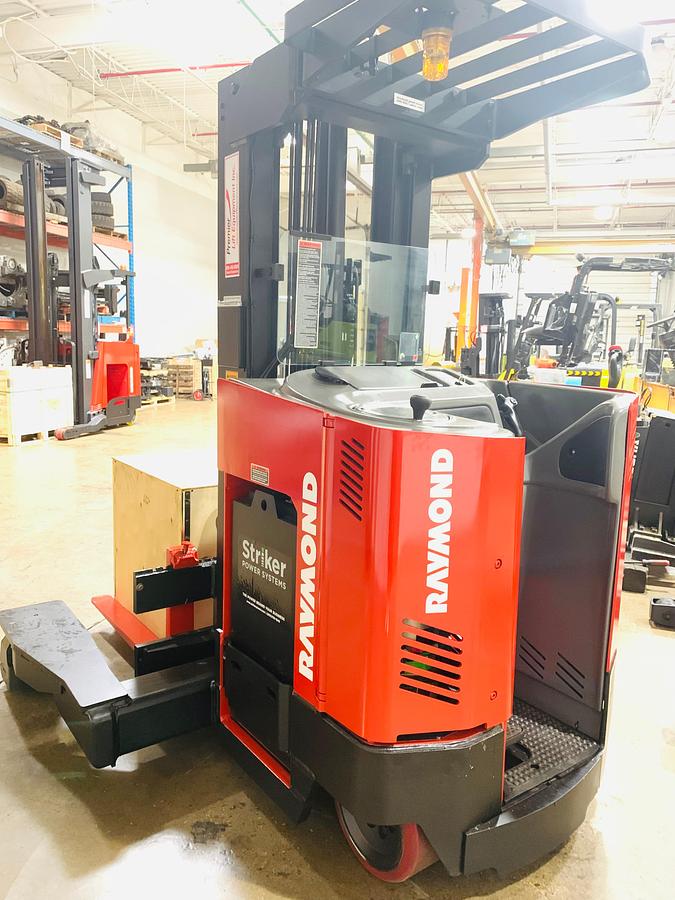 Opposite Rear view showing counterweight and mounted safety lighting with charger in box