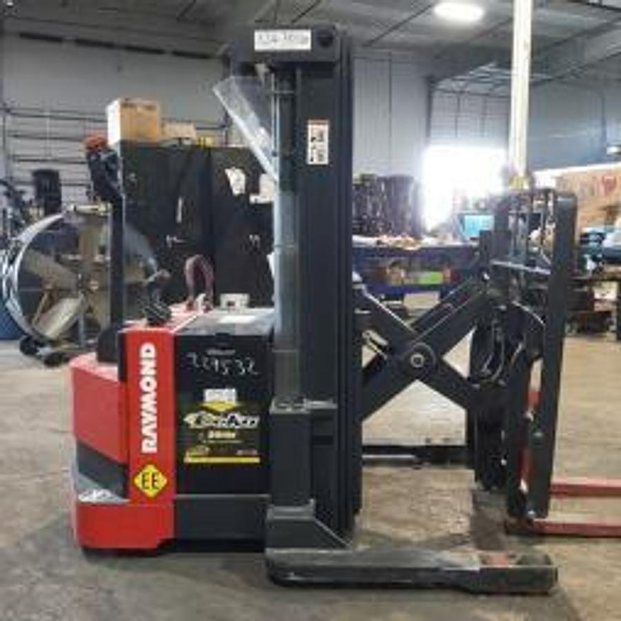 2019 Raymond RRS30 EE-rated reach truck with 3,000 lb capacity and 148-inch lift height