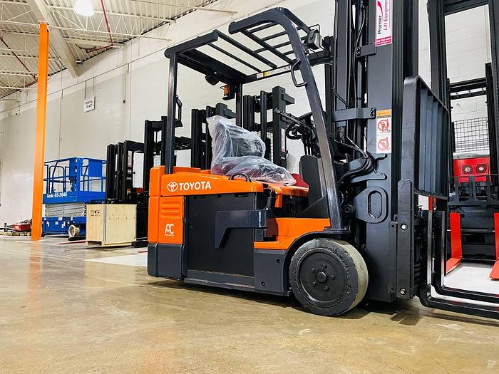 Refurbished SOLD – Refurbished 2013 Toyota 7FBEU20 | Electric 3-Wheel Forklift | CSA Certified | Brampton Deployment Completed