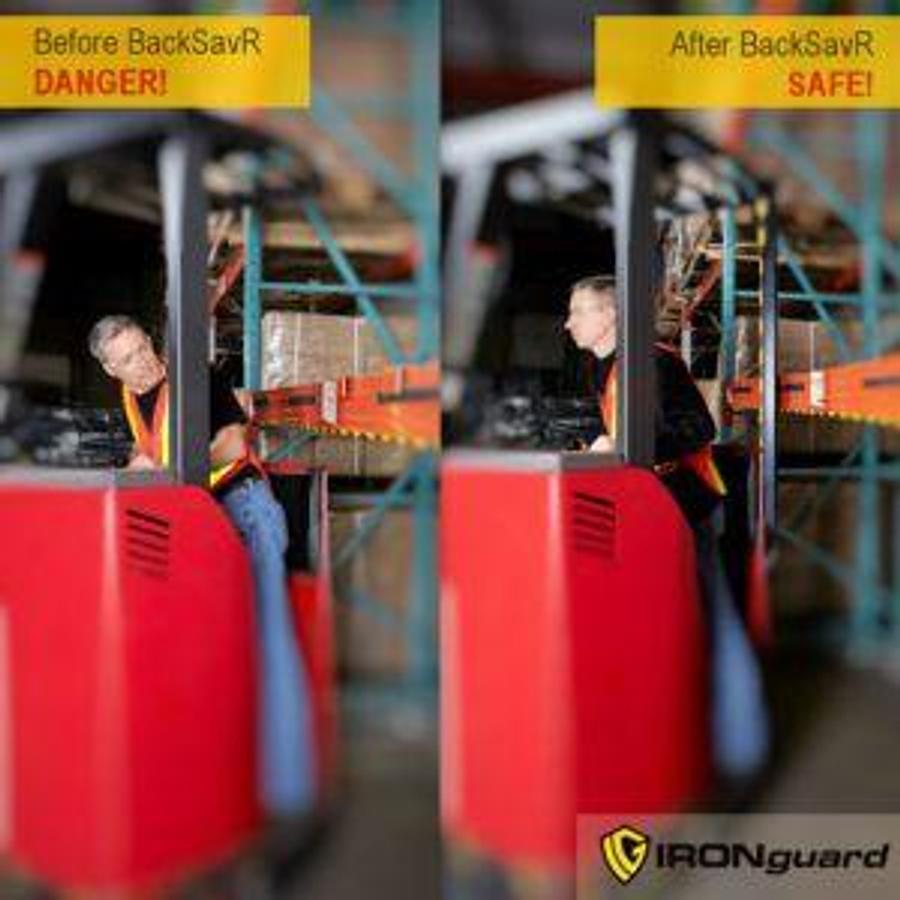 Back-SavR™ Stand-Up Forklift Guard | CSA/MOL Compliant | Operator Collision Protection | Knuffi® Impact Padding | Brampton ON | Premier Lift Equipment