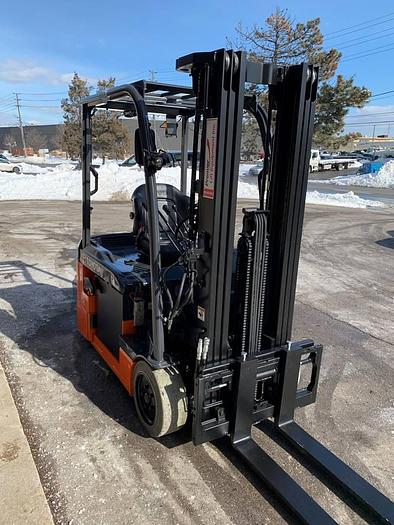 Refurbished SOLD – Refurbished 2018 Toyota 8FBE20U | Electric 3-Wheel Forklift | CSA Certified | Mississauga Deployment Completed